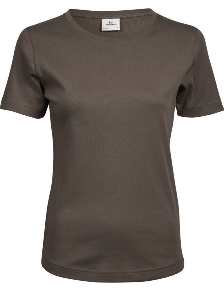 Dámské tričko - Teejays Interlock  - Chocolate 3XL