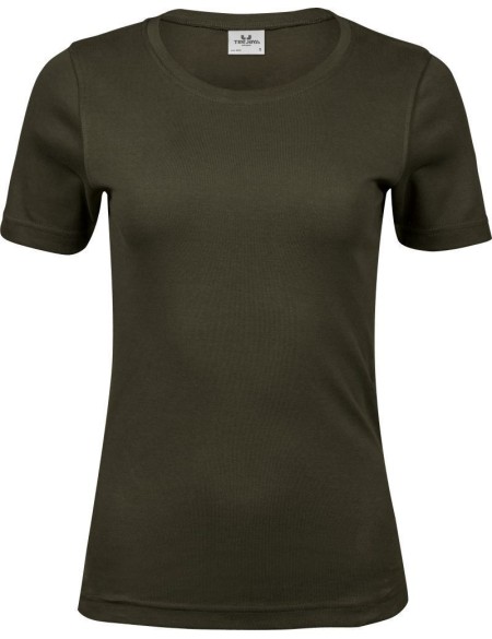 Dámské tričko - Teejays Interlock  - Dark olive XL