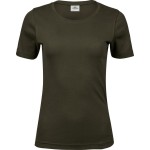 Dámské tričko - Teejays Interlock  - Dark olive XXL