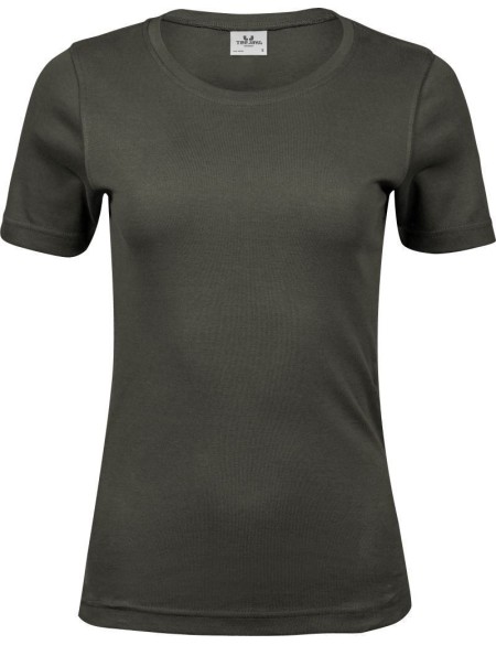 Dámské tričko - Teejays Interlock  - Deep green XXL