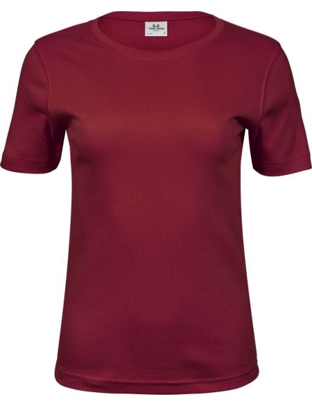 Dámské tričko - Teejays Interlock  - Deep red S