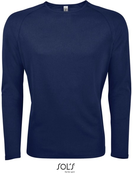 Pánské sportovní tričko SPORTY s dlouhým rukávem - French navy S