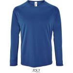 Herren-Sport-T-Shirt SPORTS mit langen Ärmeln - Königsblau L