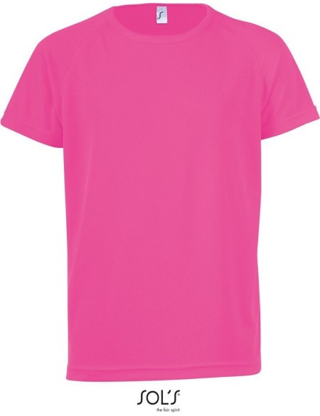 Dětské sportovní tričko - SPORTY - Neon pink 8 let