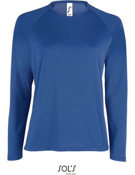 Dámské sportovní tričko SPORTY s dlouhým rukávem - Červená