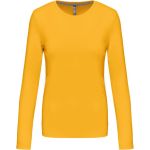 Dámské tričko - Kariban K383 s dlouhým rukávem - Žlutá 3XL