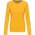 Dámské tričko - Kariban K383 s dlouhým rukávem - Žlutá XL