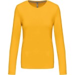 Dámské tričko - Kariban K383 s dlouhým rukávem - Žlutá 3XL