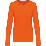 Dámské tričko - Kariban K383 s dlouhým rukávem - Oranžová M