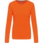Dámské tričko - Kariban K383 s dlouhým rukávem - Oranžová L