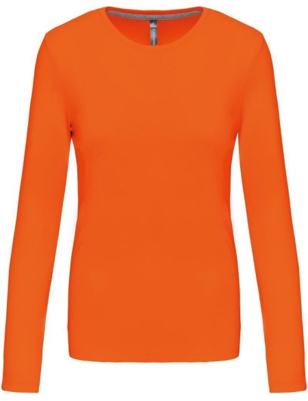 Dámské tričko - Kariban K383 s dlouhým rukávem - Oranžová L