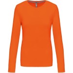 Dámské tričko - Kariban K383 s dlouhým rukávem - Oranžová XL