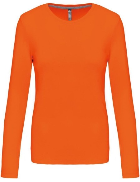 Dámské tričko - Kariban K383 s dlouhým rukávem - Oranžová XL