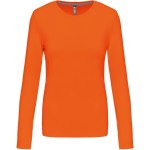 Dámské tričko - Kariban K383 s dlouhým rukávem - Oranžová XXL
