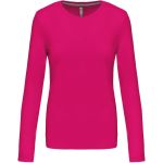 Dámské tričko - Kariban K383 s dlouhým rukávem - Fuchsia 3XL