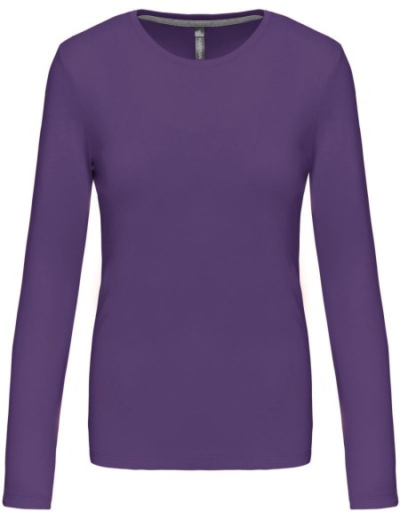 Dámské tričko - Kariban K383 s dlouhým rukávem - Purple S
