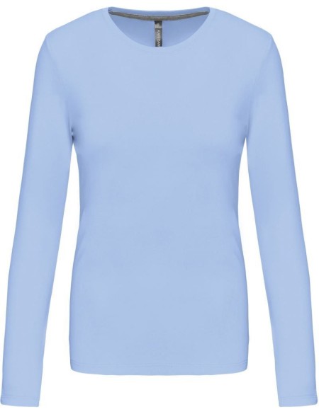 Dámské tričko - Kariban K383 s dlouhým rukávem - Sky blue 3XL