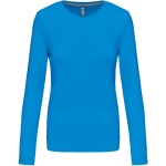 Dámské tričko - Kariban K383 s dlouhým rukávem - Tropical blue 3XL