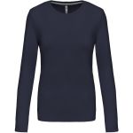 Dámské tričko - Kariban K383 s dlouhým rukávem - Navy XL