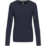 Dámské tričko - Kariban K383 s dlouhým rukávem - Navy XL