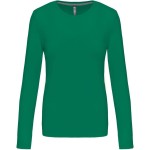 Dámské tričko - Kariban K383 s dlouhým rukávem - Kelly green S