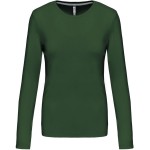 Dámské tričko - Kariban K383 s dlouhým rukávem - Forest green  XXL