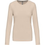 Dámské tričko - Kariban K383 s dlouhým rukávem - Light sand XL