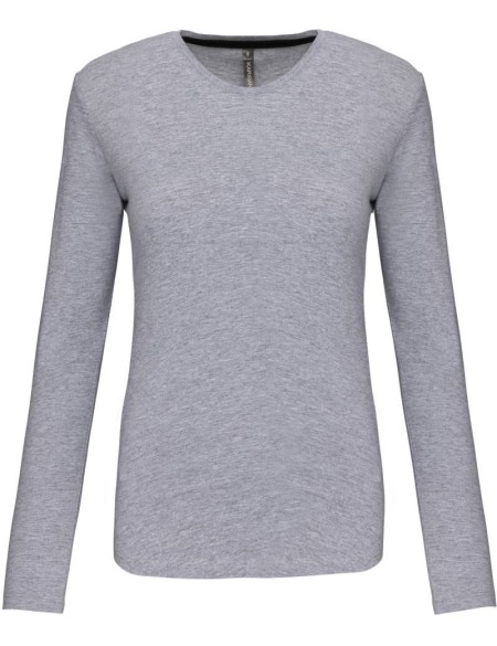Dámské tričko - Kariban K383 s dlouhým rukávem - Oxford grey M