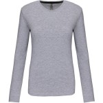 Dámské tričko - Kariban K383 s dlouhým rukávem - Oxford grey XL