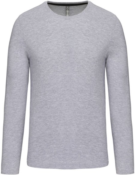 Pánské tričko - Kariban K359 s dlouhým rukávem - Oxford grey XXL