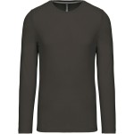 Pánské tričko - Kariban K359 s dlouhým rukávem - Dark grey XL