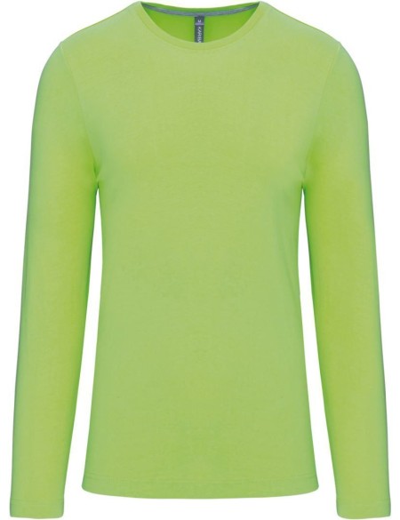 Pánské tričko - Kariban K359 s dlouhým rukávem - Lime 4XL