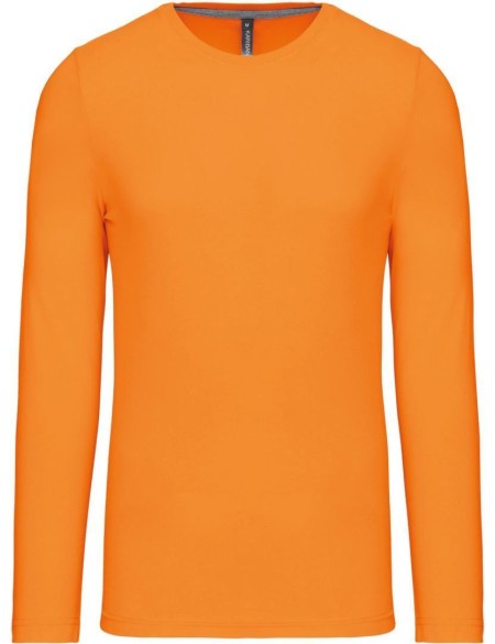 Pánské tričko - Kariban K359 s dlouhým rukávem - Oranžová M