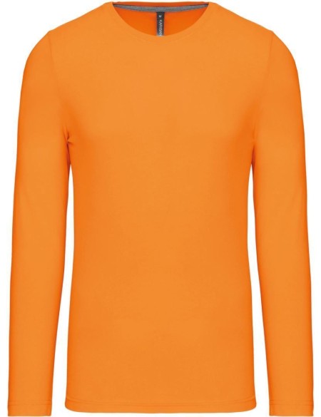 Pánské tričko - Kariban K359 s dlouhým rukávem - Oranžová L
