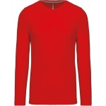 Pánské tričko - Kariban K359 s dlouhým rukávem - Červená 3XL
