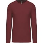 Pánské tričko - Kariban K359 s dlouhým rukávem - Burgundy XL
