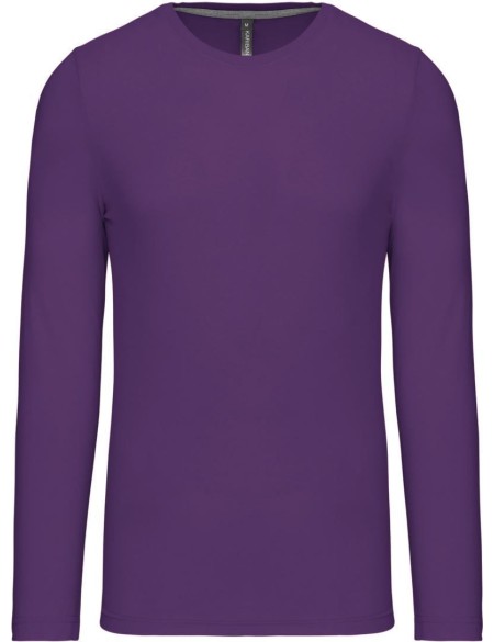 Pánské tričko - Kariban K359 s dlouhým rukávem - Purple L