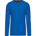 Pánské tričko - Kariban K359 s dlouhým rukávem - Light royal blue S