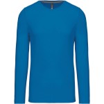Pánské tričko - Kariban K359 s dlouhým rukávem - Tropical blue S