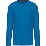 Pánské tričko - Kariban K359 s dlouhým rukávem - Tropical blue M