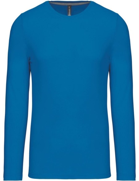 Pánské tričko - Kariban K359 s dlouhým rukávem - Tropical blue L