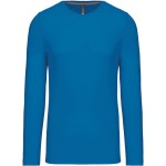 Pánské tričko - Kariban K359 s dlouhým rukávem - Tropical blue XXL