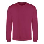 Unisex mikina bez kapuce JustHoods - Cranberry S