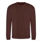 Unisex mikina bez kapuce JustHoods - Chocolate fudge brownie M