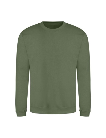 Unisex mikina bez kapuce JustHoods - Earthy green XS