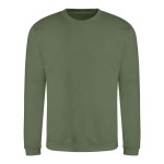 Unisex mikina bez kapuce JustHoods - Earthy green M
