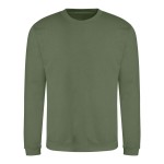 Unisex mikina bez kapuce JustHoods - Earthy green XL