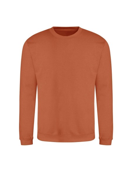 Unisex mikina bez kapuce JustHoods - Ginger biscuit XL