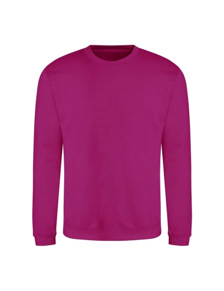 Unisex mikina bez kapuce JustHoods - Festival fuchsia XS