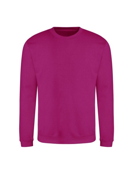 Unisex mikina bez kapuce JustHoods - Festival fuchsia L